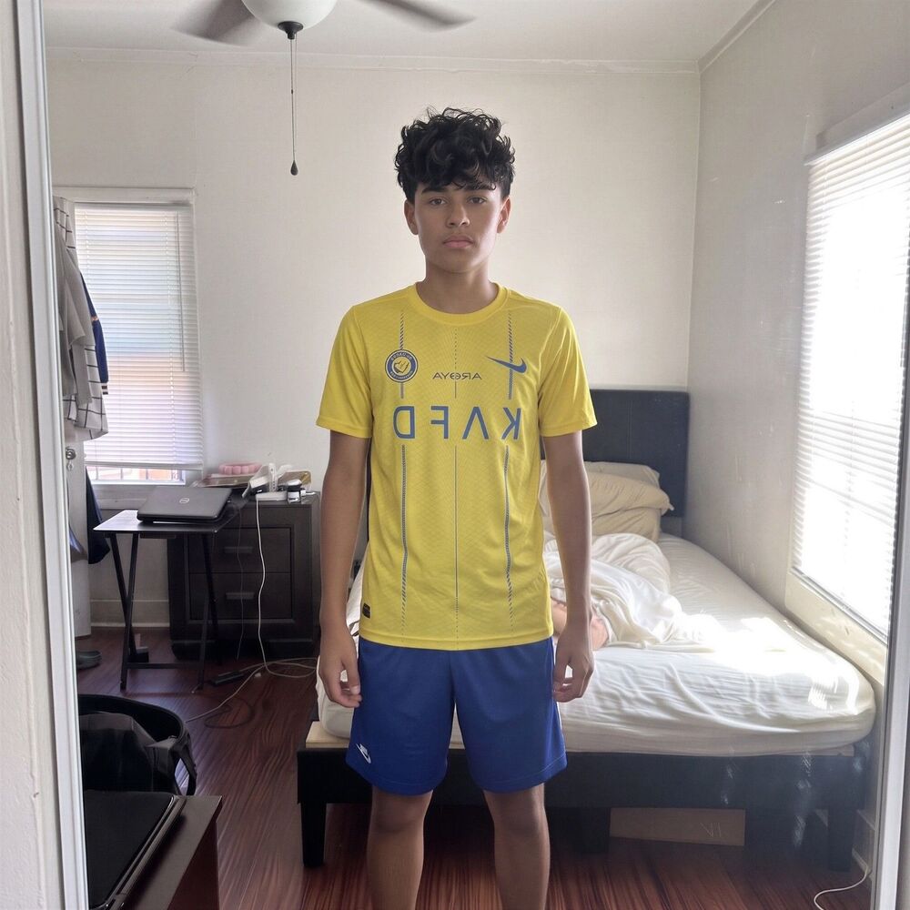 Nike Al-Nassr FC Soccer Jersey Shirt Ronaldo Bright Yellow Small